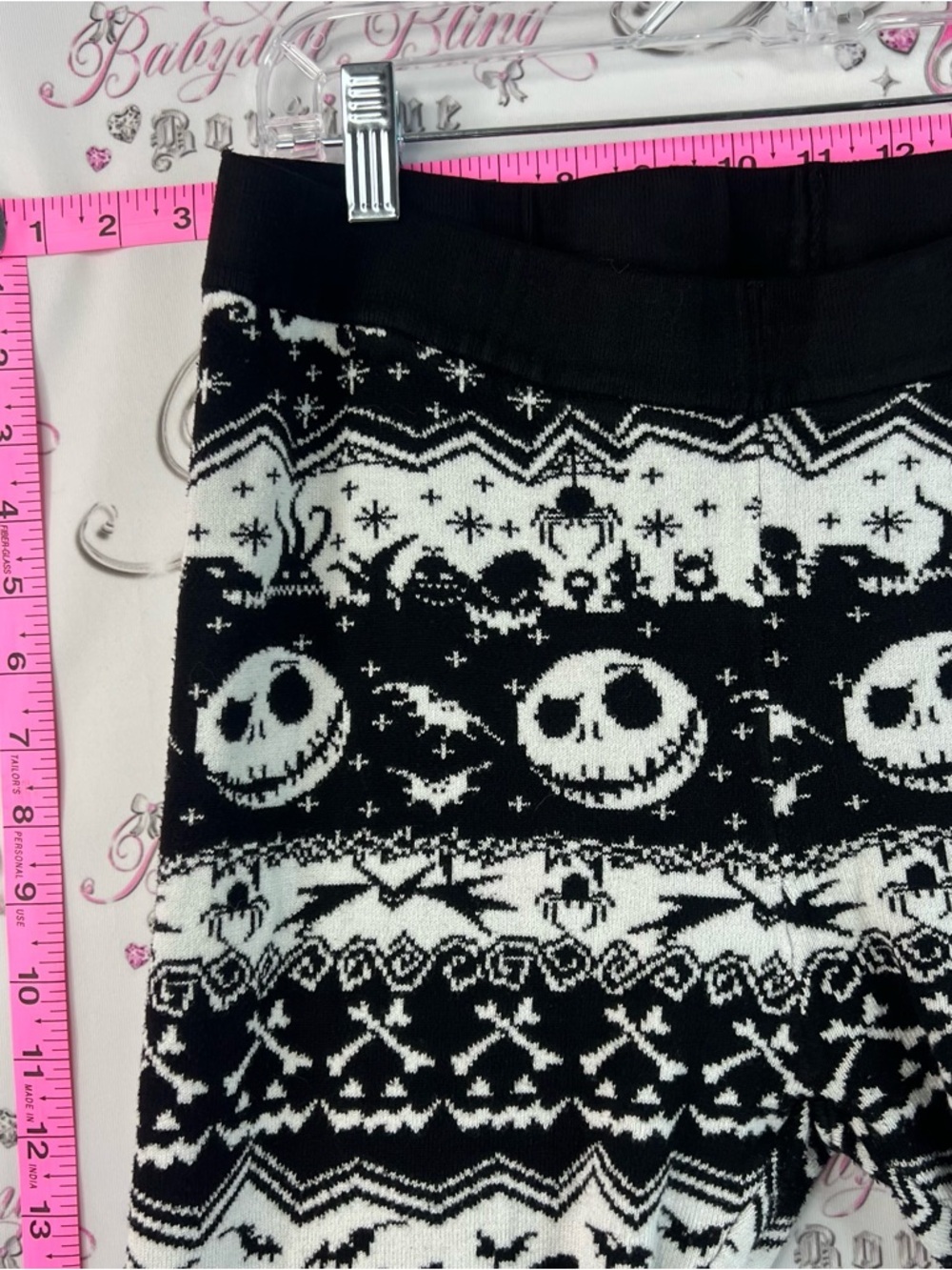 Disney leggings tights Black & White Jack Skellington Patterned nightmare - Picture 3 of 12